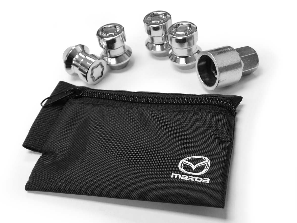 カナダmade アルミ玉　ビンテージ Genuine Mazda Wheel Locks (17 mm) Chrome Finish C9S1-V9-740-CA