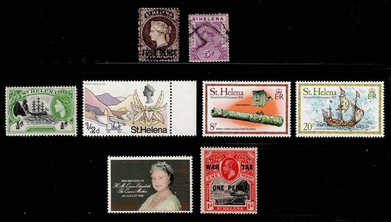 St. Helena, Classic to Modern, Includes Scott 38, 45