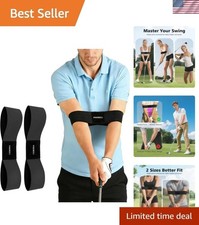 2PCS Golf Swing Training Aid Arm Band Swing Corrector Trainer Muscle Memory Tool
