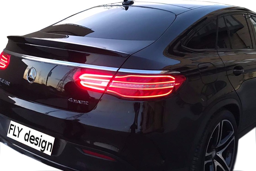 fly design Sommer GLE Coupe C292 Rear Spoiler Lip ABS Black, 1x, AMG Style
