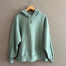 Aritzia TNA Cozy Fleece Hoodie Sage Green Pullover Sweatshirt Size 2