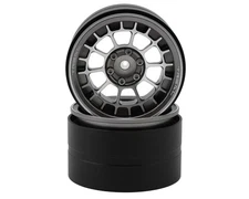 Treal Hobby 2.2" Type-A Beadlock Wheels (Titanium/Silver) (2) TLHTWHEEL-48