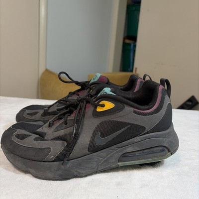 Nike Air Max 200 Bordeaux Black Shoes Sneakers AQ2568-001 Mens Size 10.5
