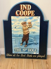 Ind Coope The 19th Hole Golf Pub Sign St Andrews 3D Golfer PBG Wall Plaque 66cm