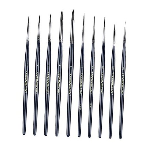 10pcs Small Detail Miniature Model Painting Brush Set for Acrylic Watercolor