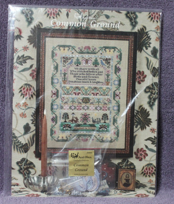 COMMON GROUND cross stitch chart with EMBELLISHMENT PACKS  Just Nan