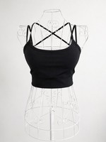 Halara Damen Bustier Sport Top Bauchfrei Sommer SpaghettiträGer Gr.M, Neu