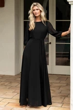 NWT Baltic Born Rebecca Maxi Dress Medium Black Wedding Formal *Missing Sash
