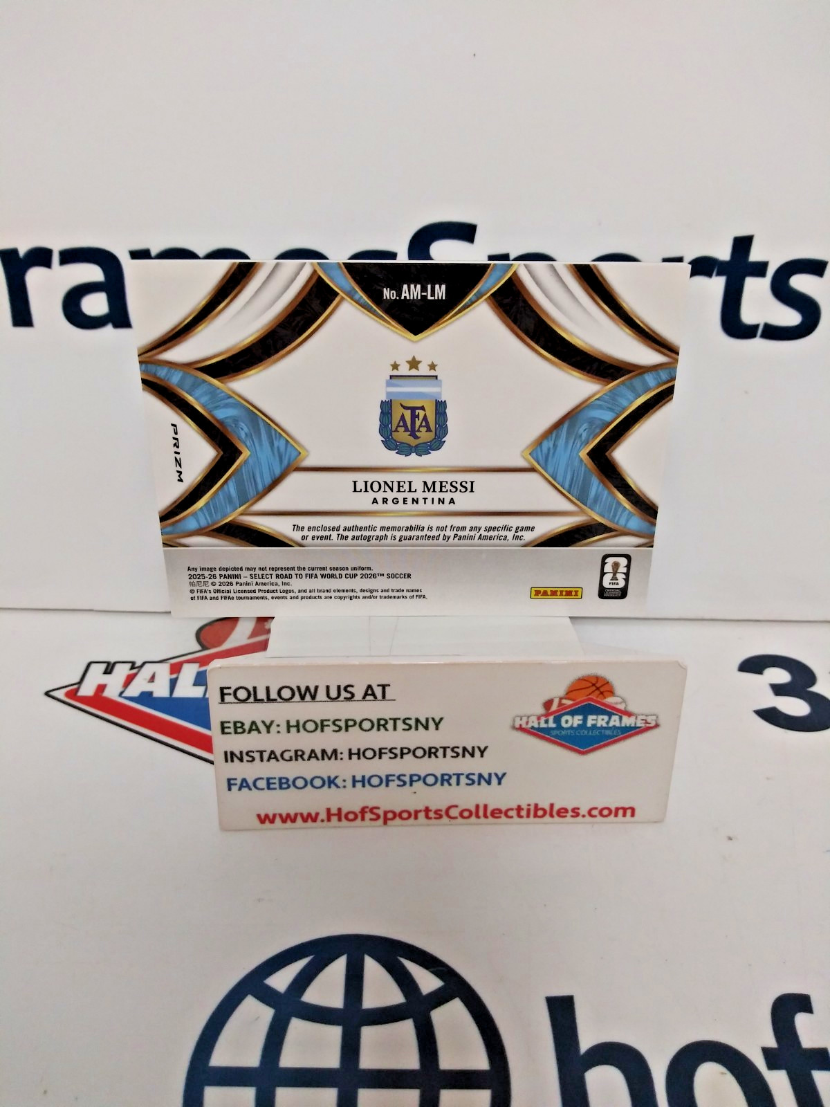 2026 PANINI SELECT ROAD TO THE WORLD CUP LIONEL MESSI PATCH AUTO SILVER #AM-LM view 3
