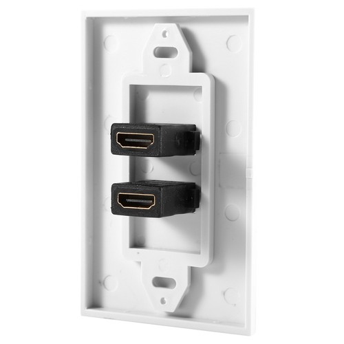 Dual Port Gold Plated With Ethernet Wall Plate Face Cover For Home Theat FY - Afbeelding 2 van 7