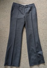 NWT Lands End Womens Gray Lined Wool Blend Pants Slacks Size 4 Fit 2