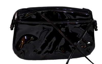 Vintage black  patent leather Letisse shoulder bag purse or clutch shinny