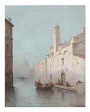 Venetian Canal Scene Wall Art Poster - Elegant Cityscape Decor