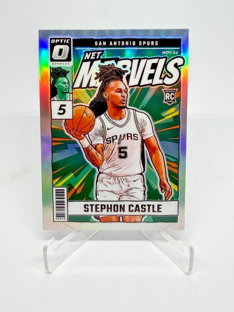 Stephon Castle 2024-25 Optic Net Marvels Holo Silver RC Rookie Spurs #12