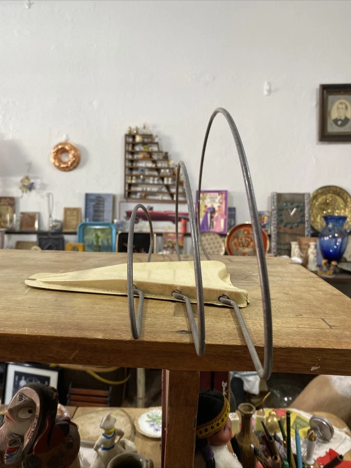 Práctico estante de secado de metal vintage de los años 40 ~ montaje en pared / plegable M.J. Schuiling Co Foto 4 de 4