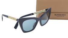 BURBERRY Marianne Damen Sonnenbrille Schwarz Cat-Eye Gold Details Getönt RRP366