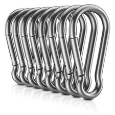 8 PCS Heavy Duty Carabiner Clips,  NO Rust  1360Lbs 304 Stainless Steel Carabine