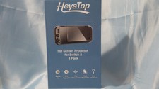 HeysTop Glass Screen Protector 4 Pack for Nintendo Switch 2 Clear, Bubble Free