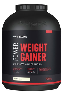 Body Attack Power Weight Gainer, 4750 g Dose, Vanilla