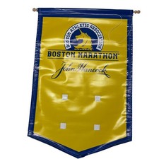 Boston Marathon 2013 Bib Banner BAA John Hancock Yellow Blue Vinyl Wall Display