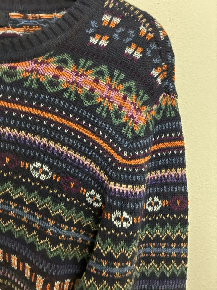 Suéter Chaps Mujer XL Multicolor Fair Isle Mariposa Cuello Redondo Pullover Tejido Foto 4 de 4