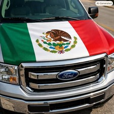 Mexico Flag Car Hood Cover bandera para todo tipo de carros