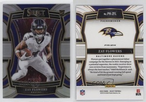 2023 Panini Select Phenomenon Silver Prizm Zay Flowers #PH-ZFL Rookie RC