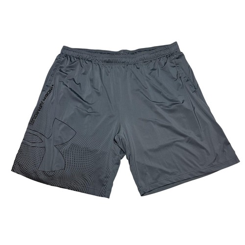 Under Armour Shorts Mens 3XL Gray Loose Fit Athletic Gym Mesh Breathable Logo - Picture 3 of 12