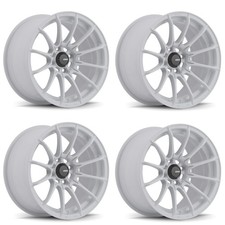 Set 4 15 Konig 39w Dial In Gloss White 15x7 Wheels 4x100 35mm Racing Street Rim