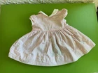 Vintage 1960 Chatty Cathy Doll Pink Peppermint Party Dress, Excellent Pre-owned
