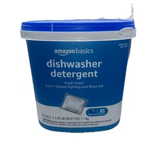 Amazon Basics Dishwasher Detergent Pacs, Fresh Scent, 85 Count