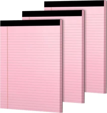 Colored Legal Pads, 3 Pack Writing Pads 8.5 X 11 Inch, Micro Perforated Notebook