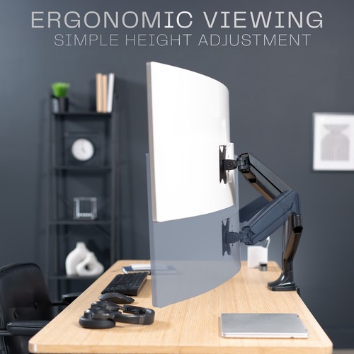 VIVO Dual Ultrawide 40" Monitor Desk Mount with Pneumatic Spring Arms - Picture 6 of 8