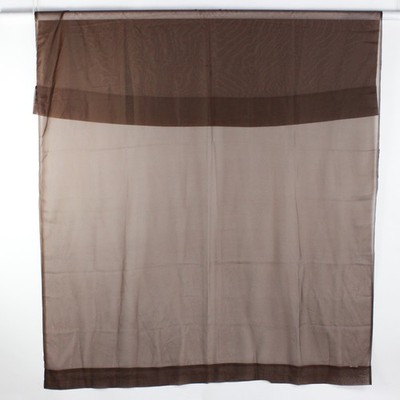 Unbranded Solid Chestnut Brown Color Sheer Curtains Simple 58'' x 82''