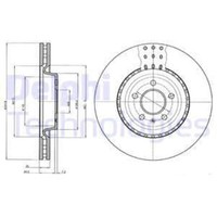 Delphi 2X Bremsscheibe Vorne Ø345 Mm BelüFtet FüR Audi A6 Avant 4G5 C7 4GD