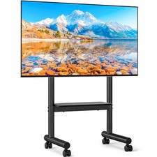 Rolling TV Stand for 40-75 inch TVs, Portable TV Stand on Wheels up to 110 lb...