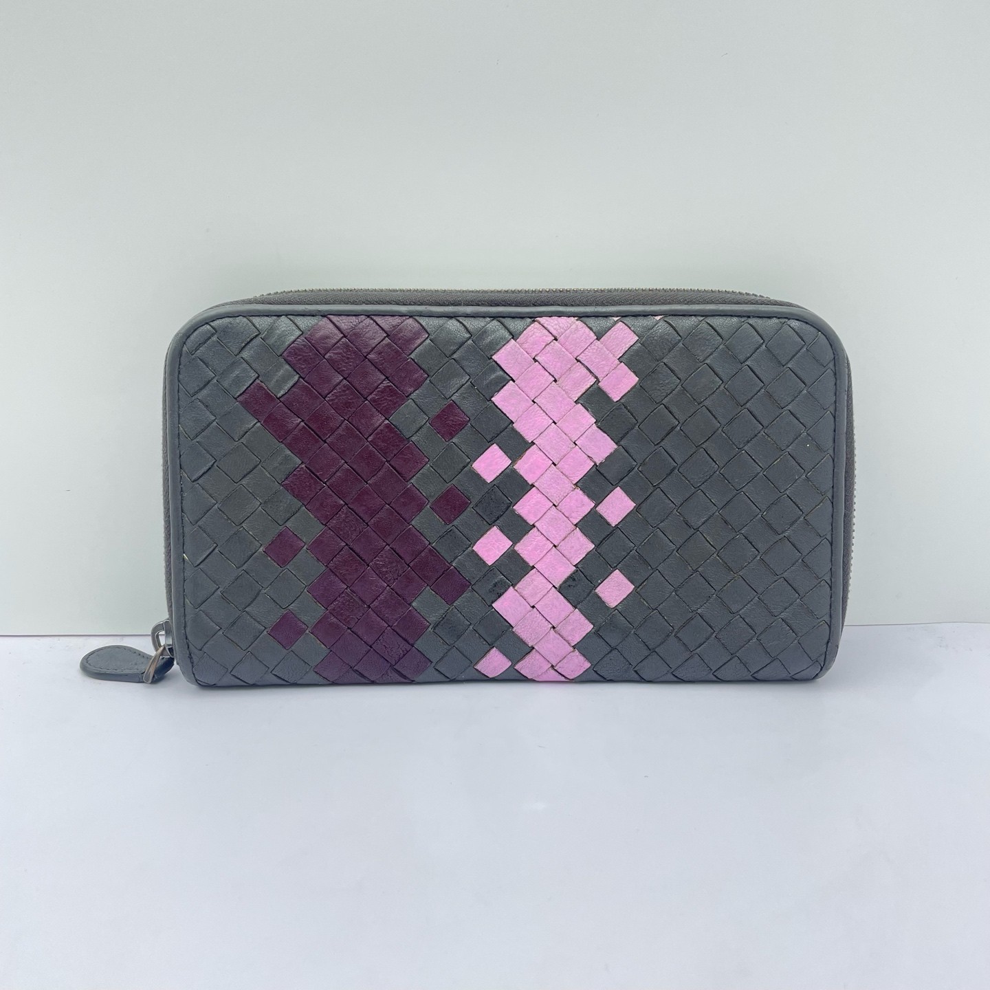 Bottega Veneta Pre-Owned Authentic Zip Around Wallet Colorblock