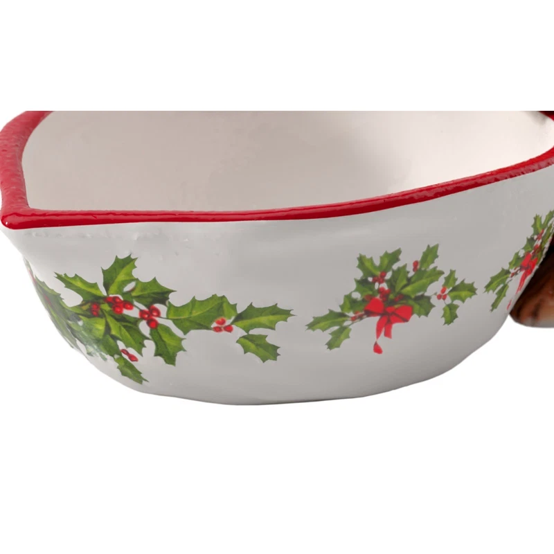 Ciotola Scoiattolo Natale Agrifoglio Villeroy & Boch Toy's Fantasy Porcellana, fotografia 7 di 9