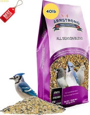 Wild Bird Seed Blend 40lb All Season Mix Sunflower Millet Corn Wheat US