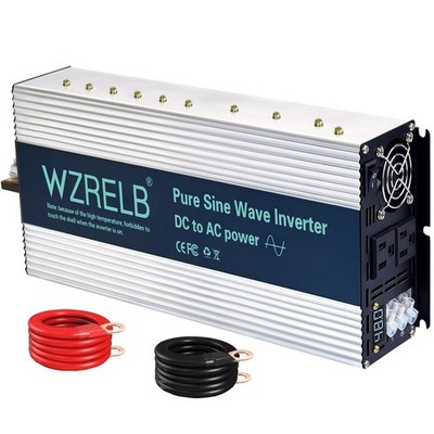 WZRELB 4000W 48VDC to 120VAC Pure Sine Wave Power Inverter RV car home camp new