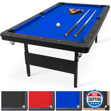 GoSports 6 ft or 7 ft Billiards Table - Portable Pool Table - Includes Full Set