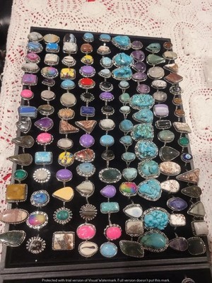 Jasper & Mix Gemstone Ring 50pcs Wholesale Lots 925 Silver Plated Jewelry