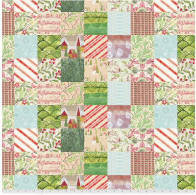 Free Spirit Cori Dantini Holly Jolly Jolly Patches Multi Fabric By The Yard