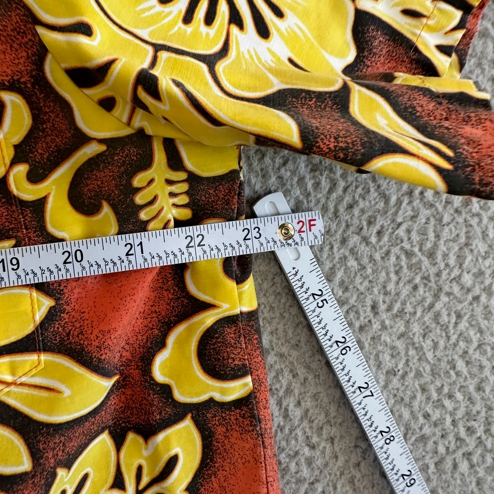 Camisa hawaiana vintage azul líquido para hombre grande azul estampado por todas partes Foto 3 de 4