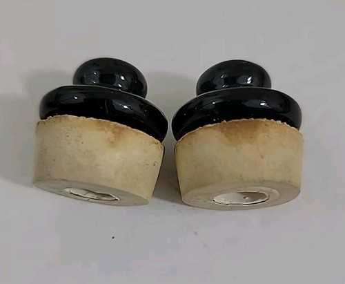 1950s Mr. Peanut Figural Oil & Vinegar Cruets Pair with Toppers Ceramic Planters - Picture 12 of 15