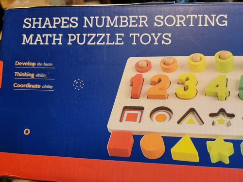 Zahlen Form Puzzle Sortieren Spielzeug Frühe Pädagogik Montessori Spielzeug Vorschule KOSTENLOS - Bild 2 von 3
