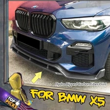 Fits 19-25 BMW G05 X5 M-Sport - Carbon Style Front Bumper Lip Spoiler Body Kit