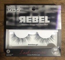 KISS Lash Couture Rebel Collection False Eyelashes Shaggy Faux Mink Effect NIB