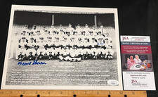 Yogi Berra Moose Skowron Hand Signed Auto Yankees Team Photo JSA COA AA 10824