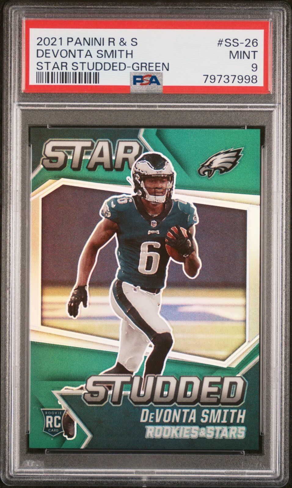 DeVonta Smith Panini Rookies & Stars Star Studded #SS26 Green